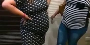 Liz after the buffet