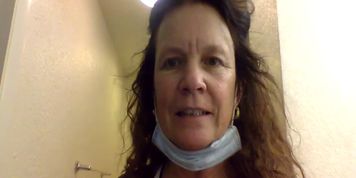 Katharine foster shaking her big tits and ass in bathroom
