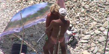 Old Nudist Couple Fucking And Exposed On Public Beach