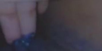 Ebony Teen play's with her wet pussy on Snapchat 