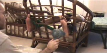 Ebony feet tickle torture