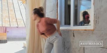 Teen girl masturbating under her pants