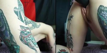 Lilijunex Chance dildo doggy collage (Split Screen)