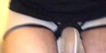 My Snapchat Video' 15 ** Tied Up Dick & Balls In Slow Motion **