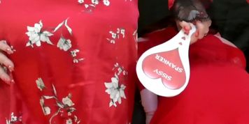 Sissy Valentines Day Cosplay with 3 Blow up Dolls Part 2 -spanking Orgy