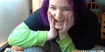Goth emo girl licks her own feet - video 1