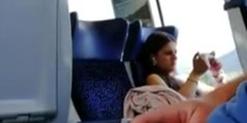 Cum for Teen on Train