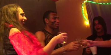 Russian students have a porn party on Halloween86