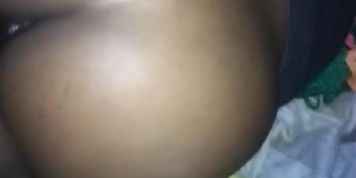 Big booty black bitch getting screw by BBC while her man upstairs 