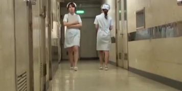 Nurse with papers got her uniform dress pulled up