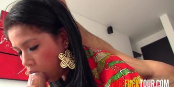 Petite Latina Sloppy Face Screw Defilement