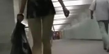 hot white hotty on the street