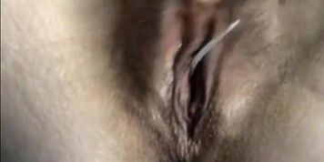 My hairy girl plays with love balls and gets an orgasm