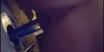 Big booty hoe fucks her toy