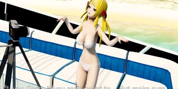 Model Lucy seduces her manager after a nude photo shooting (Lucy Heartfilia Porn)