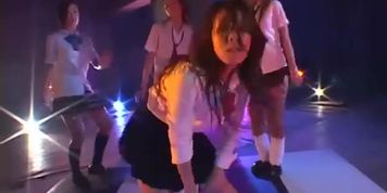 Japanese schoolgirls - dildo dancing