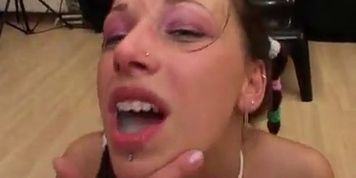 Teen gangbanged with bukkake
