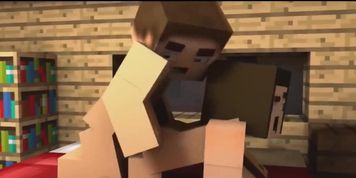 Minecraft Steve has first time sex 