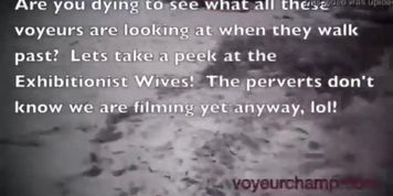 Voyeur joins in on two milfs at beach
