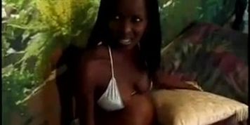 Awesome Pregnant Ebony Whore Enjoys Interracial Sex