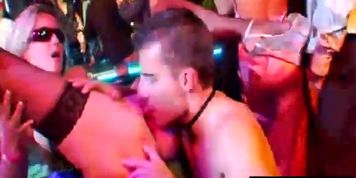 Slutty pornstars fucking rough at casino party