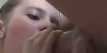 Skinny girl fucked and cummed on
