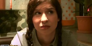 Pigtails assfucked in toilet