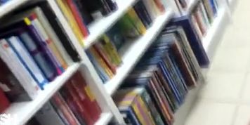 Cum on Girl on Book Store 1