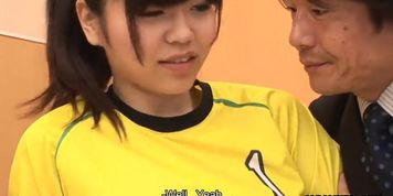 Sexy Soccer Girl Enjoys A Nasty Threesome