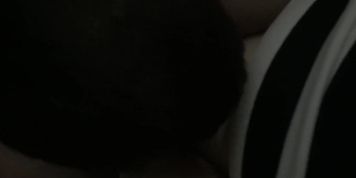 Daddy playing with large cock then eating baby mamas pussy 
