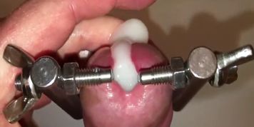 Urethral stretching with super device! My urethra is filled with sperm.