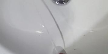 Late night sink piss (long piss after sex)