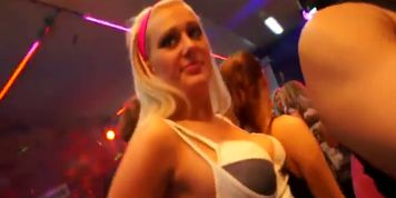 Pornstar clubbers dancing and fucking in public