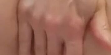 Bathroom, oiled and wet panties and pussy play