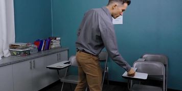 Hot teacher, Isaac Parker fucks student, Andrew