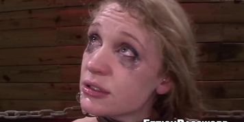 Nubile blonde Jayden Rae dominated by big dick in bondage