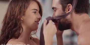 Inexperienced but enthusiastic brunette blows and fucks (Ellie Eilish)