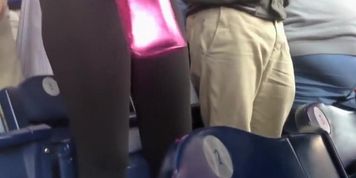 Sexy thong seen when she bends over