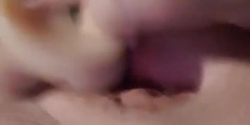 Pounding my pussy with a realistic dildo