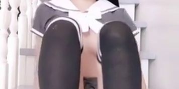 Beautiful asian teen's solo