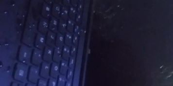 Peeing on my laptop tablet on my bed