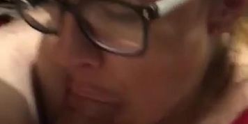 Hot wife sucking good dick!