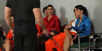 Amazing girls please guys in the prison