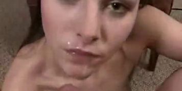 Home Hoe Smoker gets small cock to suck