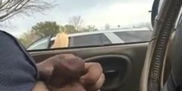 Car Flash Blonde Milf