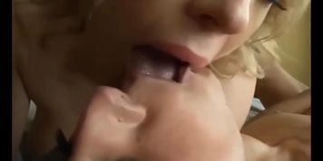 ajx male-flavored lesbian kisses