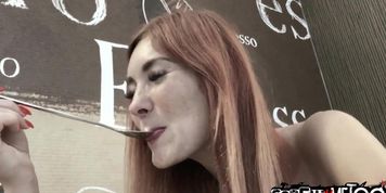 ScrewMeToo Shaved Pussy Kattie Gold Gives Into Sex