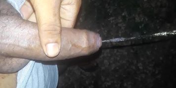 Ebony big black dick pissing