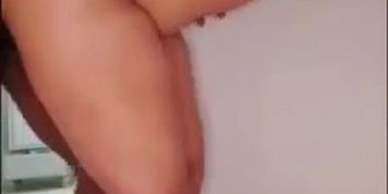Big Titted Ebony MILF standing doggystyle