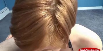 Ginger Bitch Swallows Boyfriend's Cum